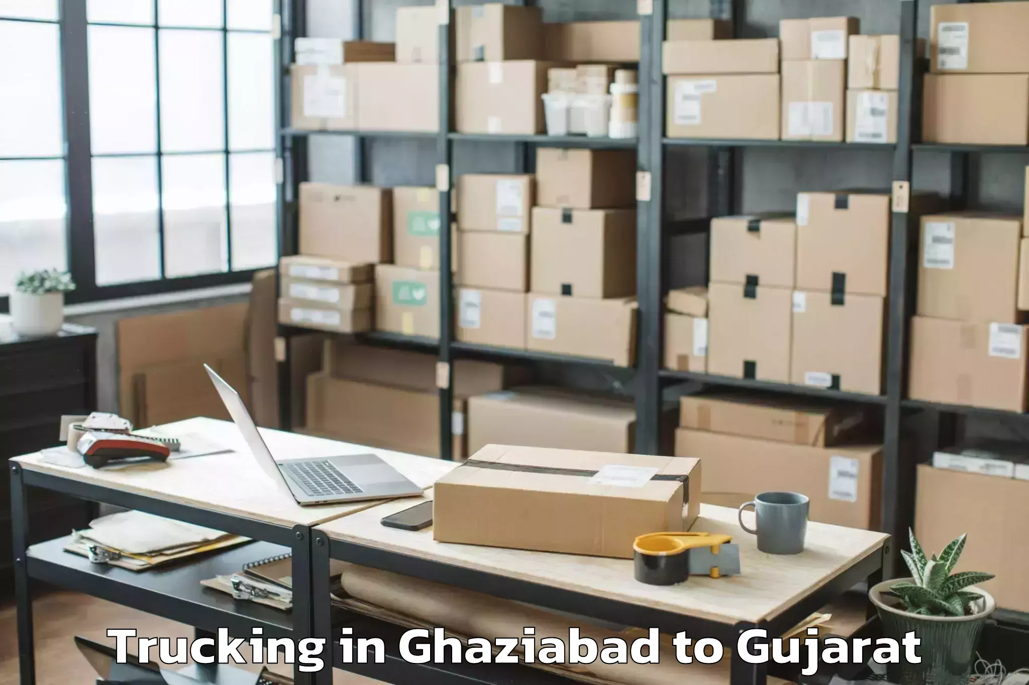 Professional Ghaziabad to Kotda Sangani Trucking